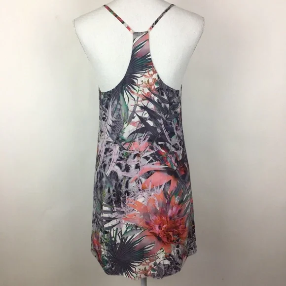 Alice Olivia Dress Fierra Floral Snow Leopard Silk - Picture 6 of 8